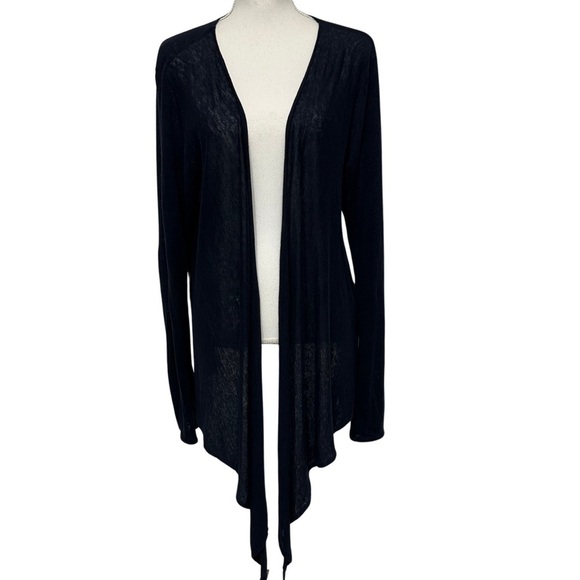 Calypso Saint Barth Open Linen Cardigan Long Sleeve Blue Lightweight Medium READ - Picture 1 of 6